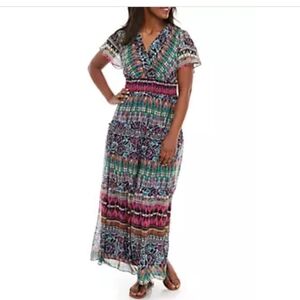 Chris Mclaughlin Dolman Sleeve V Neck Maxi Dress Size 24W